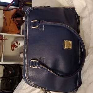 COPY - Dooney and Bourke Shaina Satchel in marine blue.
